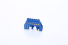 Blue 6 Positions Screw Terminal Block Connector Strip Electrical Distribution Wire Screw Brass Terminal 