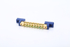 8P Copper Wiring Row Zero Strip Flame Connection Screw Ground Bridge Electrical Hole Dual Neutral Wire Holder Brass Connector Bar