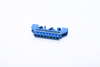 Blue 8 Positions Screw Terminal Block Connector Strip Electrical Distribution Wire Screw Brass Terminal 
