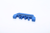 Blue 10 Positions Screw Terminal Block Connector Strip Electrical Distribution Wire Screw Brass Terminal 
