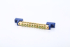 10P Copper Wiring Row Zero Strip Flame Connection Screw Ground Bridge Electrical Hole Dual Neutral Wire Holder Brass Connector Bar